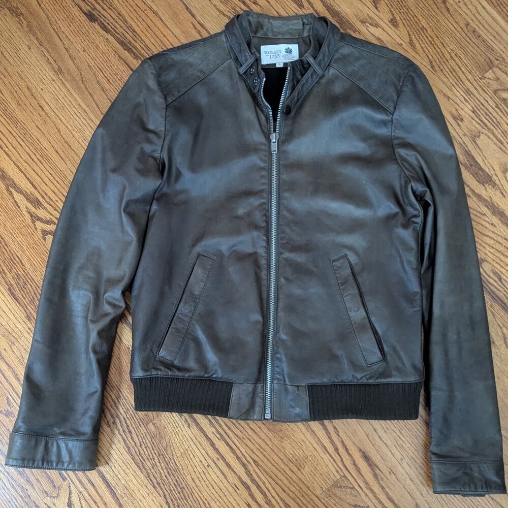 Vintage (70's?) Wolsey 1755 Leather Moto/Bomber Jacket